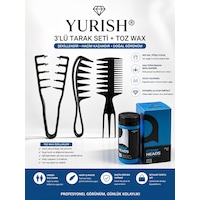Toz Wax Set Mucizevi Saç Şekillendirici Tarak Seti Ve Toz Saç Waxı Profesyonel Saç Seti Toz Wax Set Mucizevi Saç Şekillendirici Tarak Seti Ve Toz Saç Waxı Profesyonel Saç Seti