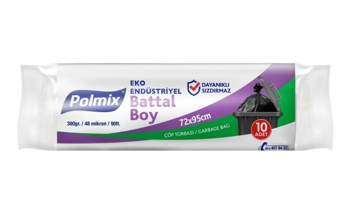 Omnipazar Polmix Eko End Battal Boy Çöp Poşeti 72x95cm 20 Rulo 200 Ad 6kg Siyah Omnipazar Polmix Eko End Battal Boy Çöp Poşeti 72x95cm 20 Rulo 200 Ad 6kg Siyah