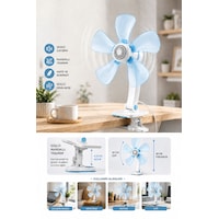 Waldern Taşınabilir, Sessiz Akrobat - Klipsli Fan - Masa Üstü Mavi Vantilatör - 32 Cm & 180 Eğim Waldern Taşınabilir, Sessiz Akrobat - Klipsli Fan - Masa Üstü Mavi Vantilatör - 32 Cm & 180 Eğim
