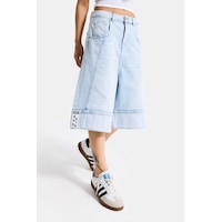it's basic Kadın Ice Renk 4s6-3 Baggy Fit Maxi Boy Özel Tasarım Denim Bermuda Şort Ice Rengi it's basic Kadın Ice Renk 4s6-3 Baggy Fit Maxi Boy Özel Tasarım Denim Bermuda Şort Ice Rengi