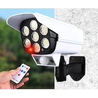 77 Led Solar Güneş Enerjili Sahte Kamera 3 Mod Işık + İkaz Ledi 77 Led Solar Güneş Enerjili Sahte Kamera 3 Mod Işık + İkaz Ledi