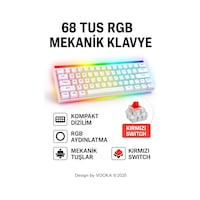 68 Tuş Red Switch Rgb Mekanik Oyuncu Klavyesi Hot Sbhghhhwapple, Renkli Aydınlatma Gaming Keyboard 68 Tuş Red Switch Rgb Mekanik Oyuncu Klavyesi Hot Sbhghhhwapple, Renkli Aydınlatma Gaming Keyboard
