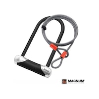 Magnum 3102 U Bisiklet Kilidi ve 120cm x 10mm Kablo Magnum 3102 U Bisiklet Kilidi ve 120cm x 10mm Kablo