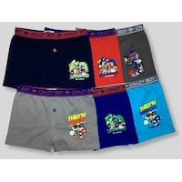 Tutku Erkek 6'Lı Çocuk Çok Renkli Elastan Pamuk Baskılı Boxer 6'Lı Paket. 001 Tutku Erkek 6'Lı Çocuk Çok Renkli Elastan Pamuk Baskılı Boxer 6'Lı Paket. 001