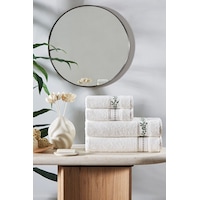Özdilek Jardın Krem Yeşil-krem Best Set Hamam Takımı Özdilek Jardın Krem Yeşil-krem Best Set Hamam Takımı