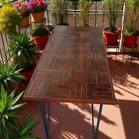 Ahşap Ceviz Renk Balkon Bahçe Masası Çay Kahve Mutfak Yemek Masa Ahşap Ceviz Renk Balkon Bahçe Masası Çay Kahve Mutfak Yemek Masa