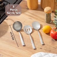 Porsima Sidney 3 Parça Paslanmaz Çelik Mini Servis Seti Porsima Sidney 3 Parça Paslanmaz Çelik Mini Servis Seti