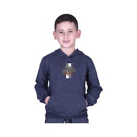 Fyk Kids Kapüşonlu Kanguru Cepli Next Level Baskılı Erkek Çocuk Sweatshirt Füme Fyk Kids Kapüşonlu Kanguru Cepli Next Level Baskılı Erkek Çocuk Sweatshirt Füme