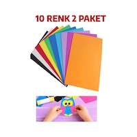 A4 Renkli Fon Kartonu 23x34 10'lu 2'li Paket 10 Renk A4 Renkli Fon Kartonu 23x34 10'lu 2'li Paket 10 Renk