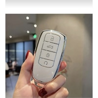 Lüx Chery Tiggo 8 Pro Omoda 5 Tiggo 7 Avantgarde Nano Anahtar Kılıfı Beyaz Gümüş Silver Renk Lüx Chery Tiggo 8 Pro Omoda 5 Tiggo 7 Avantgarde Nano Anahtar Kılıfı Beyaz Gümüş Silver Renk