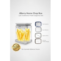 Chop Box Basmalı Sebze Doğrayıcı 3/8 İnç Paslanmaz Çelik Bıçaklı Küp Kesim Aparatı Beyaz Chop Box Basmalı Sebze Doğrayıcı 3/8 İnç Paslanmaz Çelik Bıçaklı Küp Kesim Aparatı Beyaz