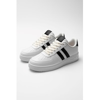 Günlük Unisex Spor Ayakkabı Bağcıklı Dikiş Detaylı Hafif Kalın Yüksek Taban Sneaker 4005 Beyaz - Siyah Günlük Unisex Spor Ayakkabı Bağcıklı Dikiş Detaylı Hafif Kalın Yüksek Taban Sneaker 4005 Beyaz - Siyah