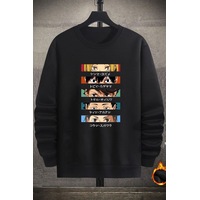Unisex Cosplay Haikyuu Bisiklet Yaka Sweatshirt Siyah Unisex Cosplay Haikyuu Bisiklet Yaka Sweatshirt Siyah