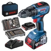 Bosch Professional GSR 18V-50 2x 2.0 Ah Delme/Vidalama Makinesi + 43 Parça Set + Çanta - 06019H5004 Bosch Professional GSR 18V-50 2x 2.0 Ah Delme/Vidalama Makinesi + 43 Parça Set + Çanta - 06019H5004
