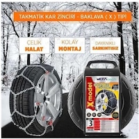 Kar Zinciri X Model Grup 90 Baklava Tipi 12mm Çelik Halatlı Takmatik Pratik Kurulum Taşıma Çantalı Profesyonel MT 90 Kar Zinciri X Model Grup 90 Baklava Tipi 12mm Çelik Halatlı Takmatik Pratik Kurulum Taşıma Çantalı Profesyonel MT 90