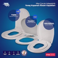 Nkp Universal - Family - Twin Çocuk Adaptörlü Klozet Kapak Twin Nkp Universal - Family - Twin Çocuk Adaptörlü Klozet Kapak Twin