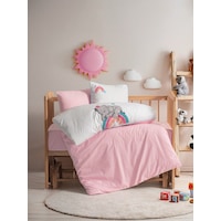 Cotton Box Punch Nakışlı Bebek Nevresim Takımı Lucky Pembe Cotton Box Punch Nakışlı Bebek Nevresim Takımı Lucky Pembe