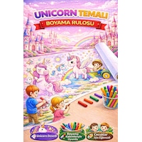 Unicorn Tek Boynuzlu At Sihirli Ve Masalsı Unicorn Dünyası Boyama Rulosu 5mt Unicorn Tek Boynuzlu At Sihirli Ve Masalsı Unicorn Dünyası Boyama Rulosu 5mt