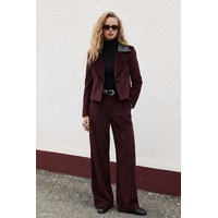 Sateen Kadife Pantolon - Bordo-138025 Sateen Kadife Pantolon - Bordo-138025