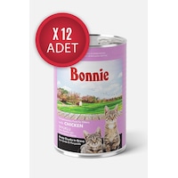 Bonnie Tavuklu Sos İçinde Et Parçacıklı Yavru Kedi Konservesi 12 x 400 G Bonnie Tavuklu Sos İçinde Et Parçacıklı Yavru Kedi Konservesi 12 x 400 G