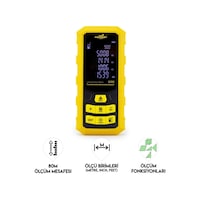Dawreek Mesafe Ölçer H01 Yellow 80 Metre Dijital El Tipi Mesafe Ölçüm Cihazı Dawreek Mesafe Ölçer H01 Yellow 80 Metre Dijital El Tipi Mesafe Ölçüm Cihazı
