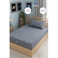 Yıldız Desenli Yastık Kılıflı Tek Kişilik Lastikli Çarşaf Takımı 100x200 Cm Çarşaf+yastık Kılıfı Gri Yıldız Desenli Yastık Kılıflı Tek Kişilik Lastikli Çarşaf Takımı 100x200 Cm Çarşaf+yastık Kılıfı Gri