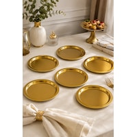 6 Lı Gold Metal Sunum Tepsisi Servis Tepsi İkramlık Sunumluk Fincan Kahve Tepsi 23cm 6 Lı Gold Metal Sunum Tepsisi Servis Tepsi İkramlık Sunumluk Fincan Kahve Tepsi 23cm