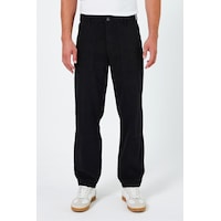 Tarz Cool Erkek Düz Baggy Jean Pantolon Siyah Tarz Cool Erkek Düz Baggy Jean Pantolon Siyah