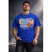 Herkesemoda Street Stayle Yazı Detaylı Basic T-shirt Mavi Herkesemoda Street Stayle Yazı Detaylı Basic T-shirt Mavi