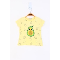 Toontoy Kids Toontoy Kız Çocuk Avokado Baskılı Tişört Sarı Toontoy Kids Toontoy Kız Çocuk Avokado Baskılı Tişört Sarı
