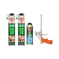 2 Ad 750 ML Soma Tabancalı Isı Ses Yalıtım Köpüğü Tabancası Temiz 2 Ad 750 ML Soma Tabancalı Isı Ses Yalıtım Köpüğü Tabancası Temiz