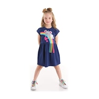 Denokids Koala Kız Elbise Lacivert Denokids Koala Kız Elbise Lacivert