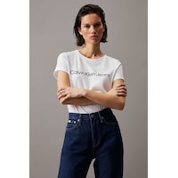 Calvin Klein Bisiklet Yaka Beyaz Kadın T-shirt J20j220253yaf Beyaz Calvin Klein Bisiklet Yaka Beyaz Kadın T-shirt J20j220253yaf Beyaz