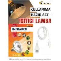 Isıtıcı Lamba Şefffaf Renk 250 Watt + E27 Seramik Duy+2m Fişli Kablo Kullanıma Hazır Set Isıtıcı Lamba Şefffaf Renk 250 Watt + E27 Seramik Duy+2m Fişli Kablo Kullanıma Hazır Set
