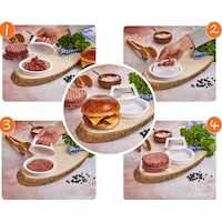 Hamburger ve Köfte Kalıbı Köfte Presi Şekillendirici Burger Press Pratik Köfte Yapma Aparatı Beyaz Hamburger ve Köfte Kalıbı Köfte Presi Şekillendirici Burger Press Pratik Köfte Yapma Aparatı Beyaz