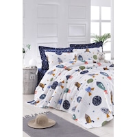 Enlora Home Doğal Pike Baskılı Tek Kişilik Spacex Lacivert Enlora Home Doğal Pike Baskılı Tek Kişilik Spacex Lacivert