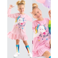 Denokids Kız Çocuk Kışlık Unicorn Desenli Pembe Uzun Kollu Fırfırlı Elbise 2-8 Yaş Denokids Kız Çocuk Kışlık Unicorn Desenli Pembe Uzun Kollu Fırfırlı Elbise 2-8 Yaş