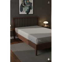 %100 Pamuk Ranforce Premium Tek Kişilik Lastikli Çarşaf - Koyu Gr Koyu Gri
