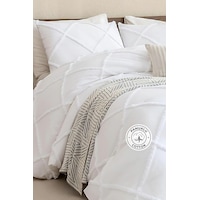 Evlen Home Pamuklu Aimar Yatak Örtüsü Takımı Çift Kişilik Günlük Boho 3 Parça Elyaf Dolgulu Beyaz Beyaz Evlen Home Pamuklu Aimar Yatak Örtüsü Takımı Çift Kişilik Günlük Boho 3 Parça Elyaf Dolgulu Beyaz Beyaz