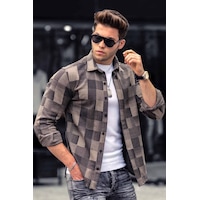 Madmext Madmext Camel Ekoseli Oduncu Erkek Gömlek 4667 Camel Madmext Madmext Camel Ekoseli Oduncu Erkek Gömlek 4667 Camel