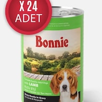 Bonnie Kuzu Etli Sos İçinde Et Parçacıklı Köpek Konservesi 400g X 24 Adet Bonnie Kuzu Etli Sos İçinde Et Parçacıklı Köpek Konservesi 400g X 24 Adet