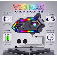 Y20 Max Motorsiklet Intercom Su Geçirmez Kask 2 Kişi Telsiz Bağlantılı Intercom Rgb Intercom Y20 Max Motorsiklet Intercom Su Geçirmez Kask 2 Kişi Telsiz Bağlantılı Intercom Rgb Intercom