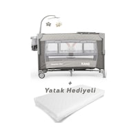 Kanz Sleepside +plus Anne Yanı Park Yatak Gri - Yatak Hediyeli Kanz Sleepside +plus Anne Yanı Park Yatak Gri - Yatak Hediyeli