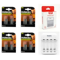 Duracell 2500mah Şarjlı Aa Kalem Pil 8 Adet + Avec Ultra Hızlı Şarj Cihazı Duracell 2500mah Şarjlı Aa Kalem Pil 8 Adet + Avec Ultra Hızlı Şarj Cihazı