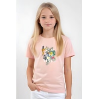 Fyk Kids Kız Çocuk Basic Summer Papağan Baskılı T-shirt Somon Fyk Kids Kız Çocuk Basic Summer Papağan Baskılı T-shirt Somon
