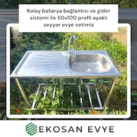 Seyyar Bahçe Evyesi Jw10050 Çelik Seyyar Bahçe Evyesi Jw10050 Çelik