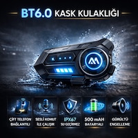 Polham Bt6.0 Intercom Kask Kulaklık Ipx67 Su Geçirmez, Gürültü Engelleme, Çift Telefon Destekli, 500mah Şarjlı Polham Bt6.0 Intercom Kask Kulaklık Ipx67 Su Geçirmez, Gürültü Engelleme, Çift Telefon Destekli, 500mah Şarjlı