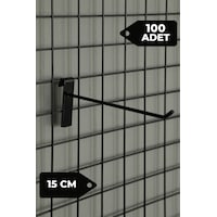 15 Cm 100 Adet Siyah Tel Pano Kancası Raf Askısı Siyah 15 Cm 100 Adet Siyah Tel Pano Kancası Raf Askısı Siyah