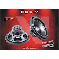 For-x X-112s 1000w 30cm Subwoofer Oto Hoperlör For-x X-112s 1000w 30cm Subwoofer Oto Hoperlör