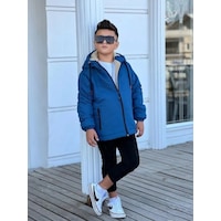 Pina Kids Erkek Çocuk Kürklü Çıkarılabilir Kapüşonlu Oversize Kışlık Mont Km4030 Saks Pina Kids Erkek Çocuk Kürklü Çıkarılabilir Kapüşonlu Oversize Kışlık Mont Km4030 Saks